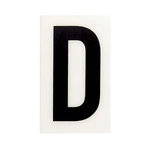 Sandleford White 'D' 60x35mm Self Adhesive Letter