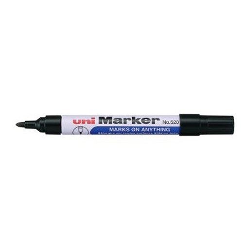 Uni Permanent Marker Bullet Tip Black 520