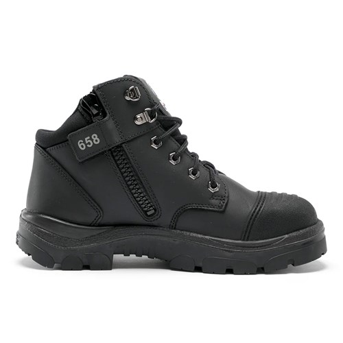 Steel blue parkes zip boot