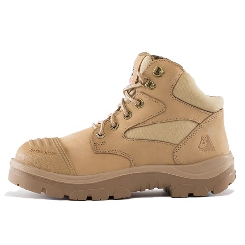 Steel blue parkes zip sided work boots