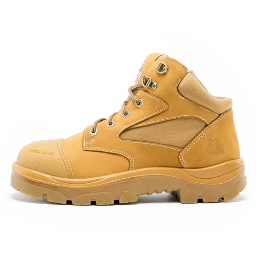 Steel blue parkes zip scuff cap safety boot