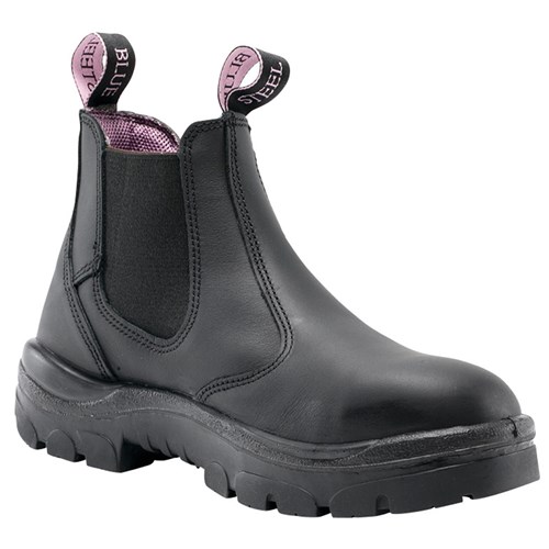 Women's Work Boots - Steel Blue Women's Hobart Elastic Sided Steel Toe Safety Boots 