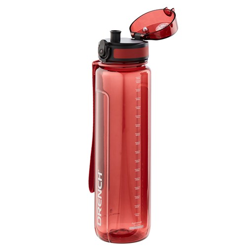 Drench Sports 950ml Water Bottle - Red