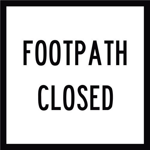 Footpath Closed 900x600mm Boxed Edge Sign