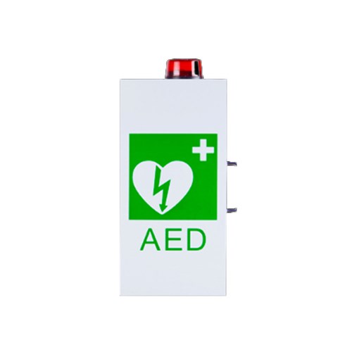 FRED PA-1 AED Wall Cabinet with strobe light and alarm