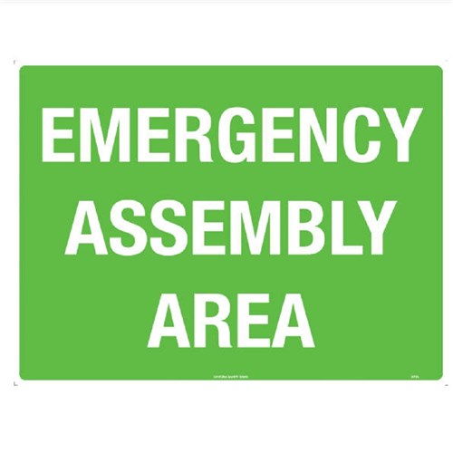 509LP 88E-NP Sign Emergency Assembly AREA Poly