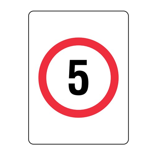 Speed 5km 600x400mm Metal Traffic Sign TC409LM