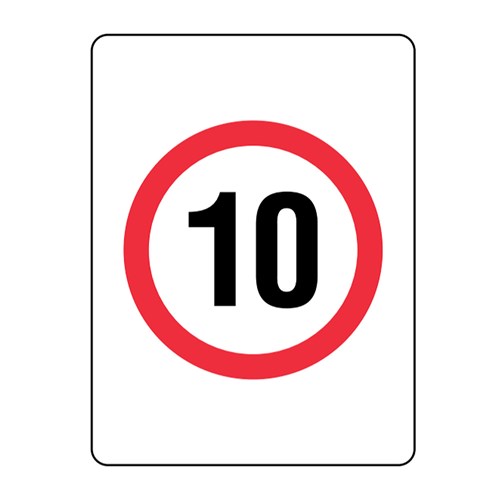 Speed 10km 600x400mm Metal Traffic Sign TC410LM