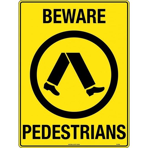 Traffic Sign Beware Pedestrians Poly
