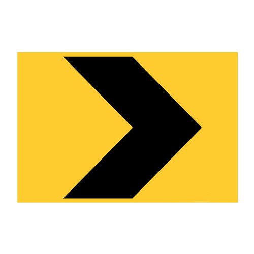 Symbolic Chevron 600x600mm Flat Plate Sign SG210-ALUM