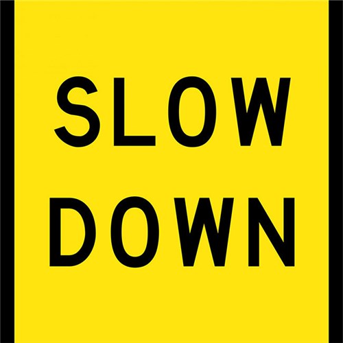 Uniform Safety Multi Msg Sign Slow Down
