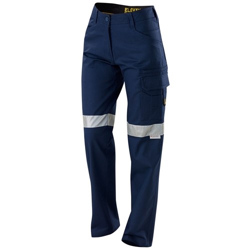 Cargo work pants with reflective tape