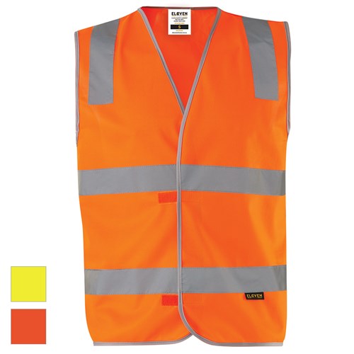Orange Day/Night Hi-Vis 'B' Taped Safety Vest