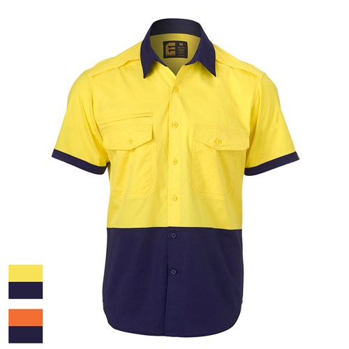Eleven Workwear Hi-Vis Cotton Ripstop S/S Shirt