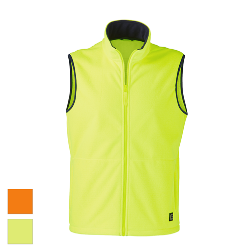 High Visibility Bonded Fleece Full Zip Vest