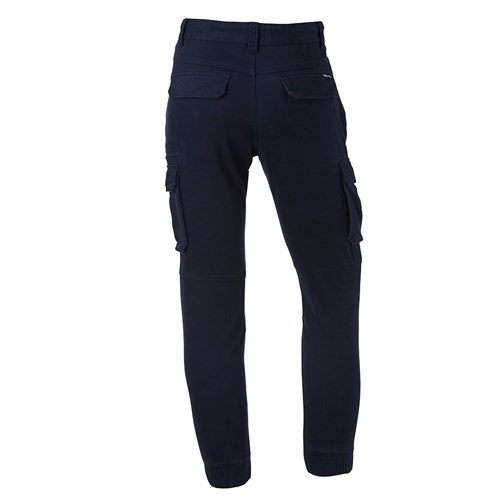 Black cuffed cargo pants men's