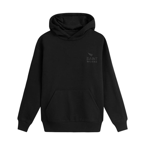 Sa1nt Works L/S Chest Logo Hoodie - Black