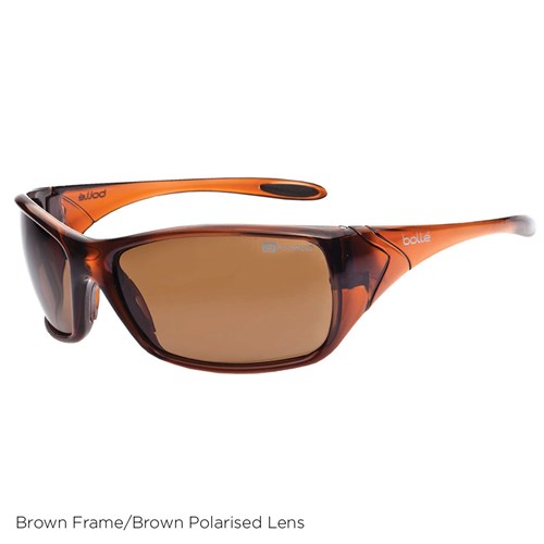 Bolle Safety Voodoo Safety Glasses - Brown Frame Polarised Lens