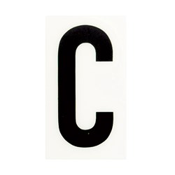 Sandleford White 'C' 60x35mm Self Adhesive Letter