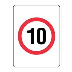 Speed 10km 600x400mm Metal Traffic Sign TC410LM