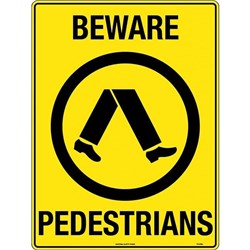 Traffic Sign Beware Pedestrians Poly