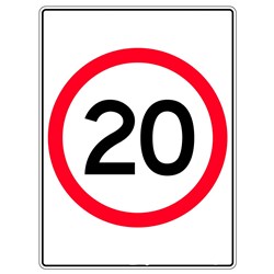 Traffic Sign 20kmh Speed Limit CL1 Aluminium