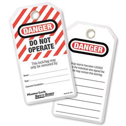 Master Lock® 'Do Not Operate' Safety Tag 0497A (Pk 12)