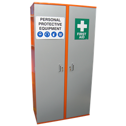 Storemasta PPE 4-Shelve Double Door Storage Cabinet SPP1