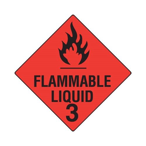 Hazchem Flammable Liquid 3 Poly Sign 270 x 270mm