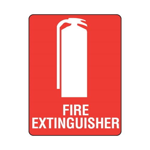 Fire Equipment Sign - Fire Extinguisher W'Picto Sticker 