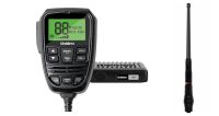 (image for) Uniden X76 UHF Dual Speaker LCD Display+GME AE4704B ANTENNA KIT